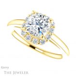 Cushion Cut Forever One Moissanite Engagement Ring #GTJ1151-cushion-fo-y 5 Cushion Cut Forever One Moissanite Engagement Ring #GTJ1151-cushion-fo-y