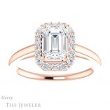 Emerald Cut Forever Brilliant Moissanite Engagement Ring #GTJ1151-emerald-fb-r