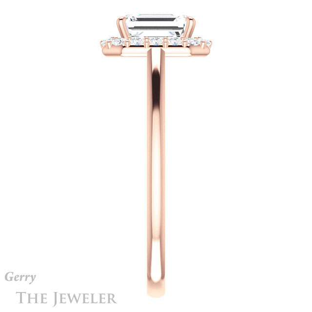Emerald Cut Forever Brilliant Moissanite Engagement Ring #GTJ1151-emerald-fb-r
