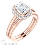 Emerald Cut Forever Brilliant Moissanite Engagement Ring #GTJ1151-emerald-fb-r