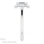 Emerald Cut Forever One Moissanite Engagement Ring #GTJ1151-emerald-fb-w 3 Emerald Cut Forever Brilliant Moissanite Engagement Ring #GTJ1151-emerald-fb-w
