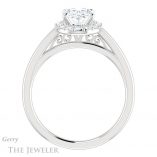 Oval Shaped Forever One Moissanite Engagement Ring #GTJ1151-oval-fo-w 2 Oval Shaped Forever One Moissanite Engagement Ring #GTJ1151-oval-fo-w