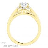 Oval Shaped Forever One Moissanite Engagement Ring #GTJ1151-oval-fo-y 2 Oval Shaped Forever One Moissanite Engagement Ring #GTJ1151-oval-fo-y