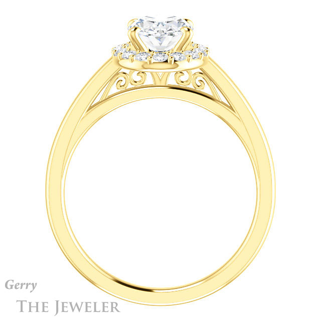 Oval Shaped Forever One Moissanite Engagement Ring #GTJ1151-oval-fo-y 2 Oval Shaped Forever One Moissanite Engagement Ring #GTJ1151-oval-fo-y