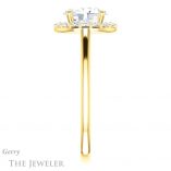 Oval Shaped Forever One Moissanite Engagement Ring #GTJ1151-oval-fo-y 3 Oval Shaped Forever One Moissanite Engagement Ring #GTJ1151-oval-fo-y