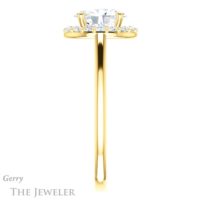 Oval Shaped Forever One Moissanite Engagement Ring #GTJ1151-oval-fo-y 3 Oval Shaped Forever One Moissanite Engagement Ring #GTJ1151-oval-fo-y