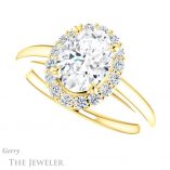 Oval Shaped Forever One Moissanite Engagement Ring #GTJ1151-oval-fo-y 5 Oval Shaped Forever One Moissanite Engagement Ring #GTJ1151-oval-fo-y