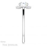 Round Cut Forever One Moissanite Engagement Ring #GTJ1151-round-fo-w 3 Round Cut Forever One Moissanite Engagement Ring #GTJ1151-round-fo-w