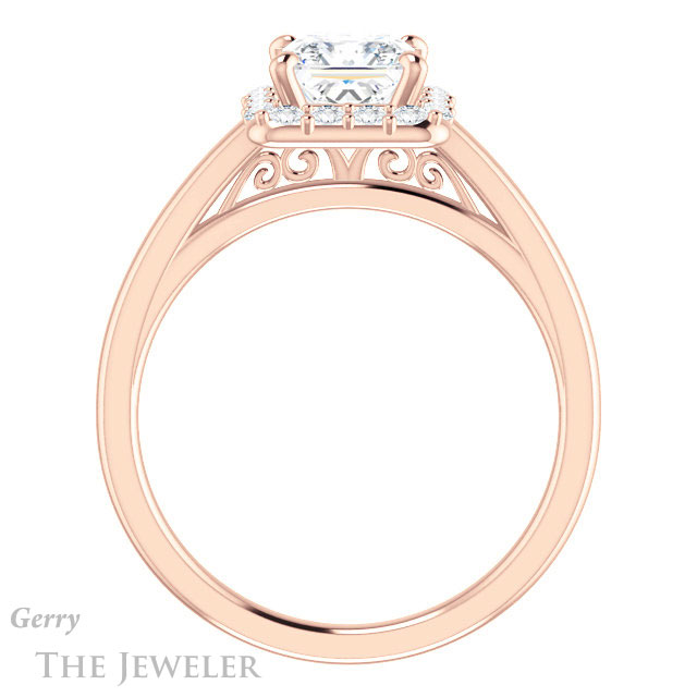 Princess Cut Forever One Moissanite Engagement Ring #GTJ1151-square-fo-r