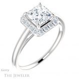 Princess Cut Forever One Moissanite Engagement Ring #GTJ1151-square-fo-w 4 Princess Cut Forever One Moissanite Engagement Ring #GTJ1151-square-fo-w