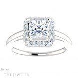 Princess Cut Forever One Moissanite Engagement Ring #GTJ1151-square-fo-w 1 Princess Cut Forever One Moissanite Engagement Ring #GTJ1151-square-fo-w