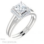 Princess Cut Forever One Moissanite Engagement Ring #GTJ1151-square-fo-w 6 Princess Cut Forever One Moissanite Engagement Ring #GTJ1151-square-fo-w