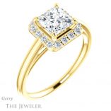 Princess Cut Forever One Moissanite Engagement Ring #GTJ1151-square-fo-y