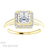 Princess Cut Forever One Moissanite Engagement Ring #GTJ1151-square-fo-y