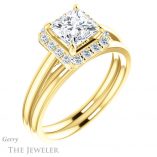 Princess Cut Forever One Moissanite Engagement Ring #GTJ1151-square-fo-y