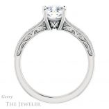 Cushion Cut Forever One Moissanite Engagement Ring #GTJ1152-cushion-fo-w