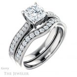 Cushion Cut Forever One Moissanite Engagement Ring #GTJ1152-cushion-fo-w