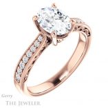 Oval Shaped Forever One Moissanite Engagement Ring #GTJ1152-oval-fo-r 4 Oval Shaped Forever One Moissanite Engagement Ring #GTJ1152-oval-fo-r