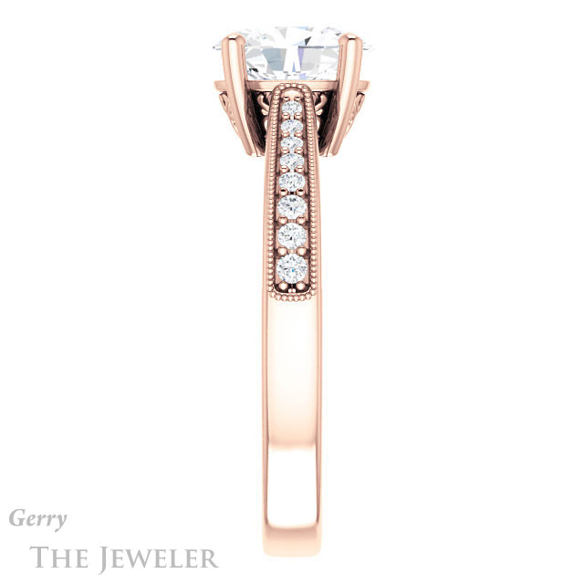 Oval Shaped Forever One Moissanite Engagement Ring #GTJ1152-oval-fo-r 3 Oval Shaped Forever One Moissanite Engagement Ring #GTJ1152-oval-fo-r