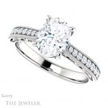 Oval Shaped Forever One Moissanite Engagement Ring #GTJ1152-oval-fo-w 5 Oval Shaped Forever One Moissanite Engagement Ring #GTJ1152-oval-fo-w