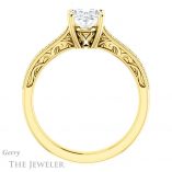 Oval Shaped Forever One Moissanite Engagement Ring #GTJ1152-oval-fo-y 2 Oval Shaped Forever One Moissanite Engagement Ring #GTJ1152-oval-fo-y