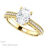 Oval Shaped Forever One Moissanite Engagement Ring #GTJ1152-oval-fo-y 5 Oval Shaped Forever One Moissanite Engagement Ring #GTJ1152-oval-fo-y