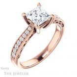 Princess Cut Forever One Moissanite Engagement Ring #GTJ1152-square-fo-r 4 Princess Cut Forever One Moissanite Engagement Ring #GTJ1152-square-fo-r