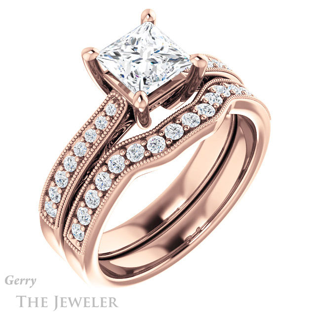 Princess Cut Forever One Moissanite Engagement Ring #GTJ1152-square-fo-r 6 Princess Cut Forever One Moissanite Engagement Ring #GTJ1152-square-fo-r