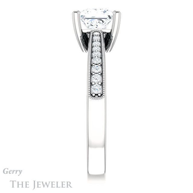 Princess Cut Forever One Moissanite Engagement Ring #GTJ1152-square-fo-w