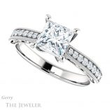 Princess Cut Forever One Moissanite Engagement Ring #GTJ1152-square-fo-w