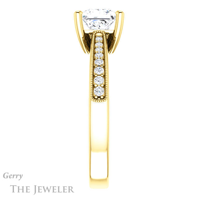 Princess Cut Forever One Moissanite Engagement Ring #GTJ1152-square-fo-y