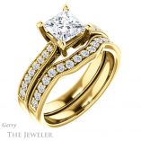 Princess Cut Forever One Moissanite Engagement Ring #GTJ1152-square-fo-y