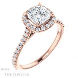Cushion Cut Forever One Moissanite Engagement Ring #GTJ1153-cushion-fo-r 4 Cushion Cut Forever One Moissanite Engagement Ring #GTJ1153-cushion-fo-r