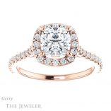 Cushion Cut Forever One Moissanite Engagement Ring #GTJ1153-cushion-fo-r 1 Cushion Cut Forever One Moissanite Engagement Ring #GTJ1153-cushion-fo-r