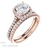Cushion Cut Forever One Moissanite Engagement Ring #GTJ1153-cushion-fo-r 6 Cushion Cut Forever One Moissanite Engagement Ring #GTJ1153-cushion-fo-r