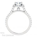 Cushion Cut Forever One Moissanite Engagement Ring #GTJ1153-cushion-fo-w 2 Cushion Cut Forever One Moissanite Engagement Ring #GTJ1153-cushion-fo-w