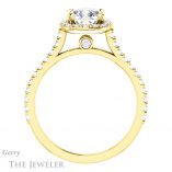 Cushion Cut Forever One Moissanite Engagement Ring #GTJ1153-cushion-fo-y