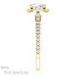 Cushion Cut Forever One Moissanite Engagement Ring #GTJ1153-cushion-fo-y