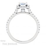 Emerald Cut Forever One Moissanite Engagement Ring #GTJ1153-emerald-fb-w 2 Emerald Cut Forever Brilliant Moissanite Engagement Ring #GTJ1153-emerald-fb-w