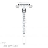 Emerald Cut Forever One Moissanite Engagement Ring #GTJ1153-emerald-fb-w 3 Emerald Cut Forever Brilliant Moissanite Engagement Ring #GTJ1153-emerald-fb-w