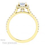 Emerald Cut Forever One Moissanite Engagement Ring #GTJ1153-emerald-fb-y 2 Emerald Cut Forever Brilliant Moissanite Engagement Ring #GTJ1153-emerald-fb-y