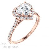 Heart Shaped Forever Brilliant Moissanite Engagement Ring #GTJ1153-heart-fb-r