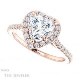 Heart Shaped Forever Brilliant Moissanite Engagement Ring #GTJ1153-heart-fb-r