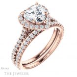 Heart Shaped Forever Brilliant Moissanite Engagement Ring #GTJ1153-heart-fb-r