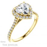 Heart Shaped Forever Brilliant Moissanite Engagement Ring #GTJ1153-heart-fb-y