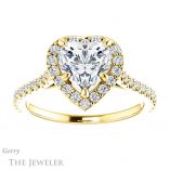 Heart Shaped Forever Brilliant Moissanite Engagement Ring #GTJ1153-heart-fb-y