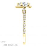 Heart Shaped Forever Brilliant Moissanite Engagement Ring #GTJ1153-heart-fb-y