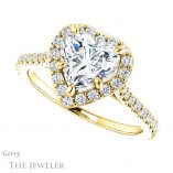 Heart Shaped Forever Brilliant Moissanite Engagement Ring #GTJ1153-heart-fb-y
