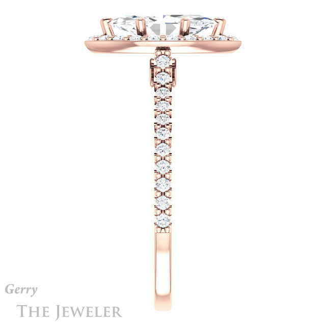 Marquise Cut Forever One Moissanite Engagement Ring #GTJ1153-marquise-fb-r 3 Marquise Cut Forever Brilliant Moissanite Engagement Ring #GTJ1153-marquise-fb-r