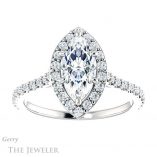 Marquise Cut Forever Brilliant Moissanite Engagement Ring #GTJ1153-marquise-fb-w
